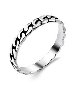 Rope Design Silver Ring NSR-814